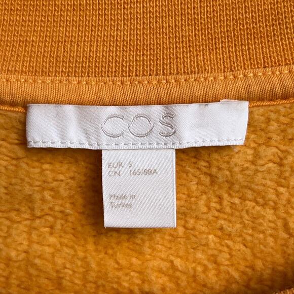 COS Bright Orange Crew Neck Pullover Sweatshirt Size S - Picture 4 of 5